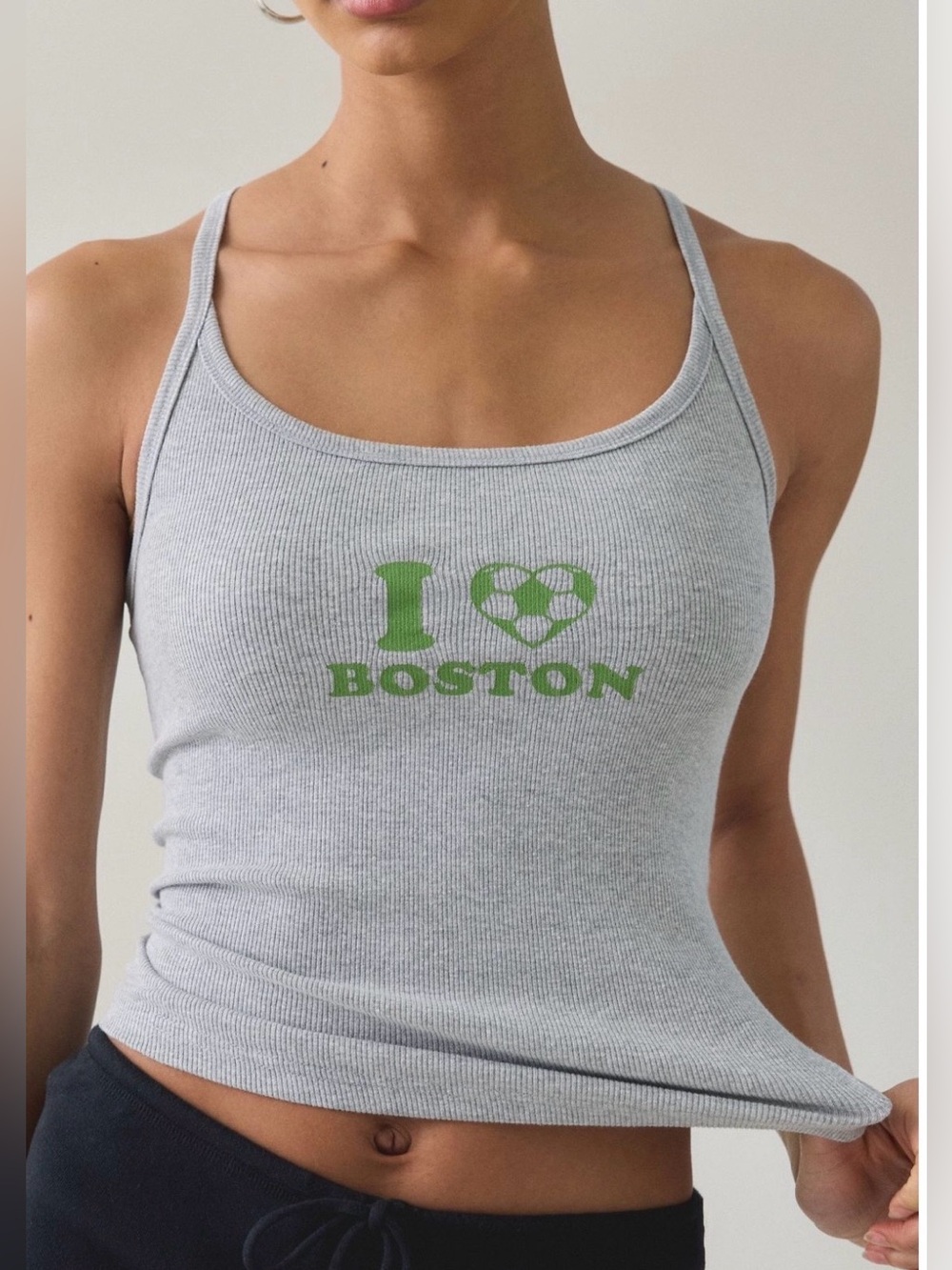 NWT BDG City Goals Off Duty Graphic Scoop Neck Cami grey Boston size XL